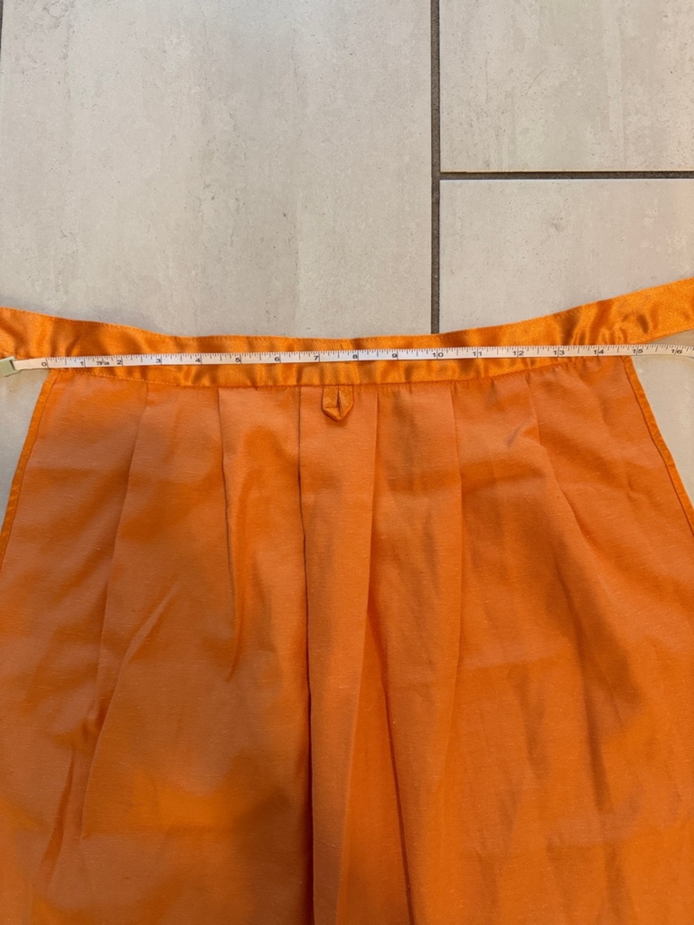 Light Gray with Orange Trim Dirndl - Picture 8 of 11